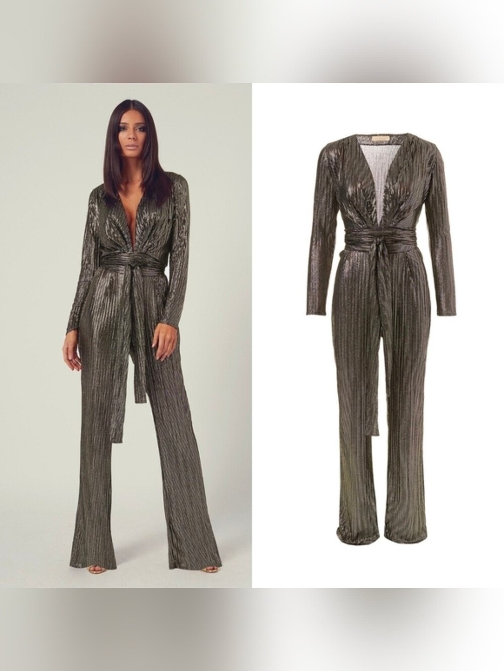 Melissa Odabash Look 4 Deep V Belted Jumpsuit